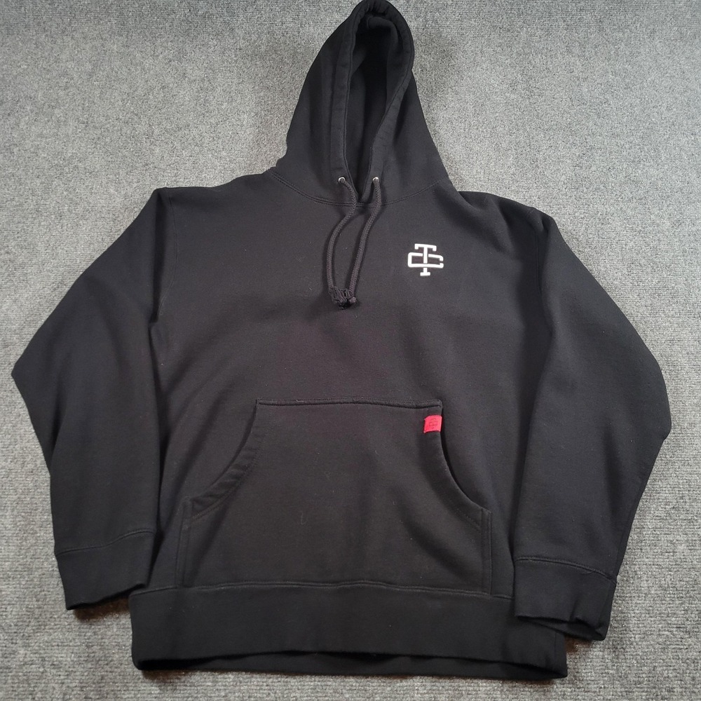 Troll Co Hoodie Sweatshirt Mens Medium Black Working‎ Harder Than Ugly Stripper